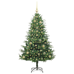 Albero di Natale artificiale preilluminato con set di palline 3395339