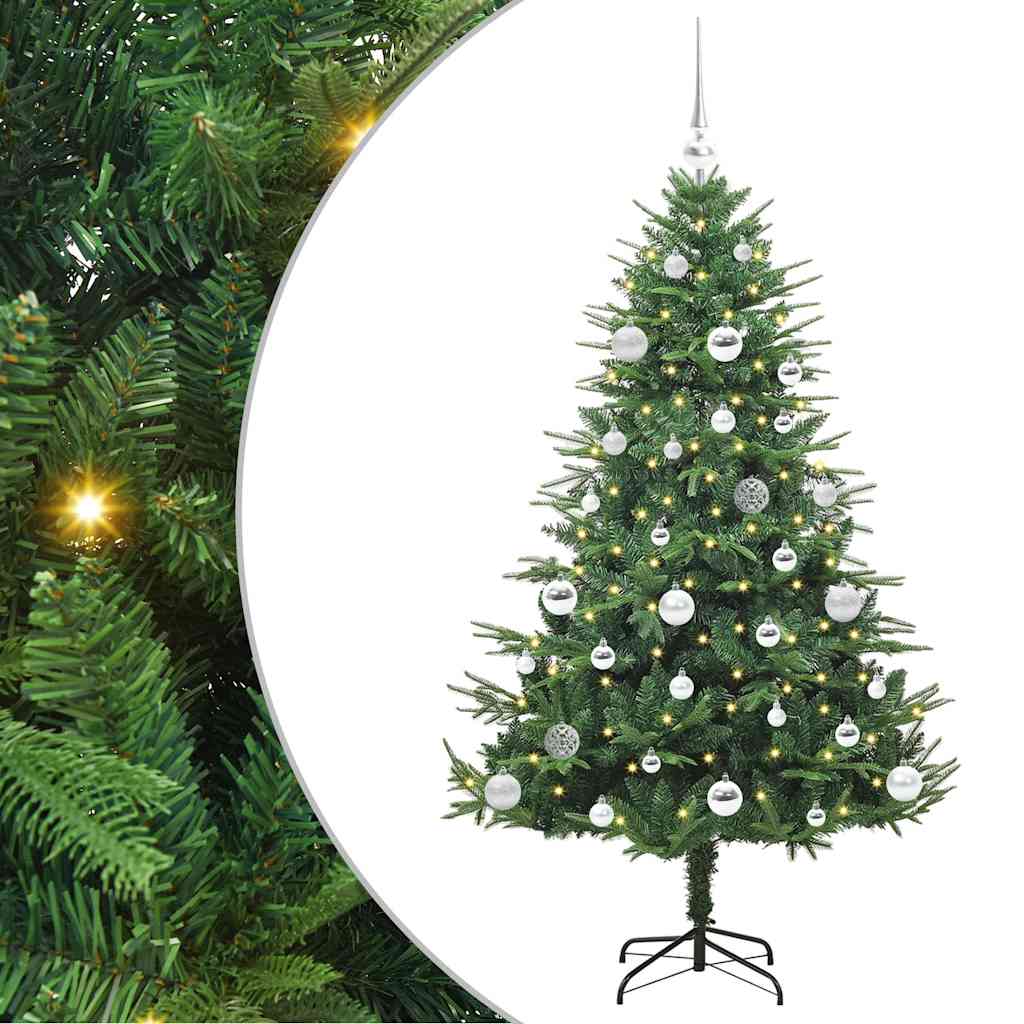 Albero di Natale artificiale preilluminato con set di palline 3395340