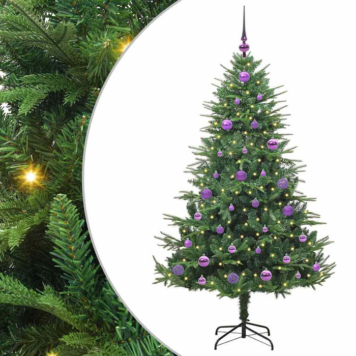 Albero di Natale artificiale preilluminato con set di palline 3395341