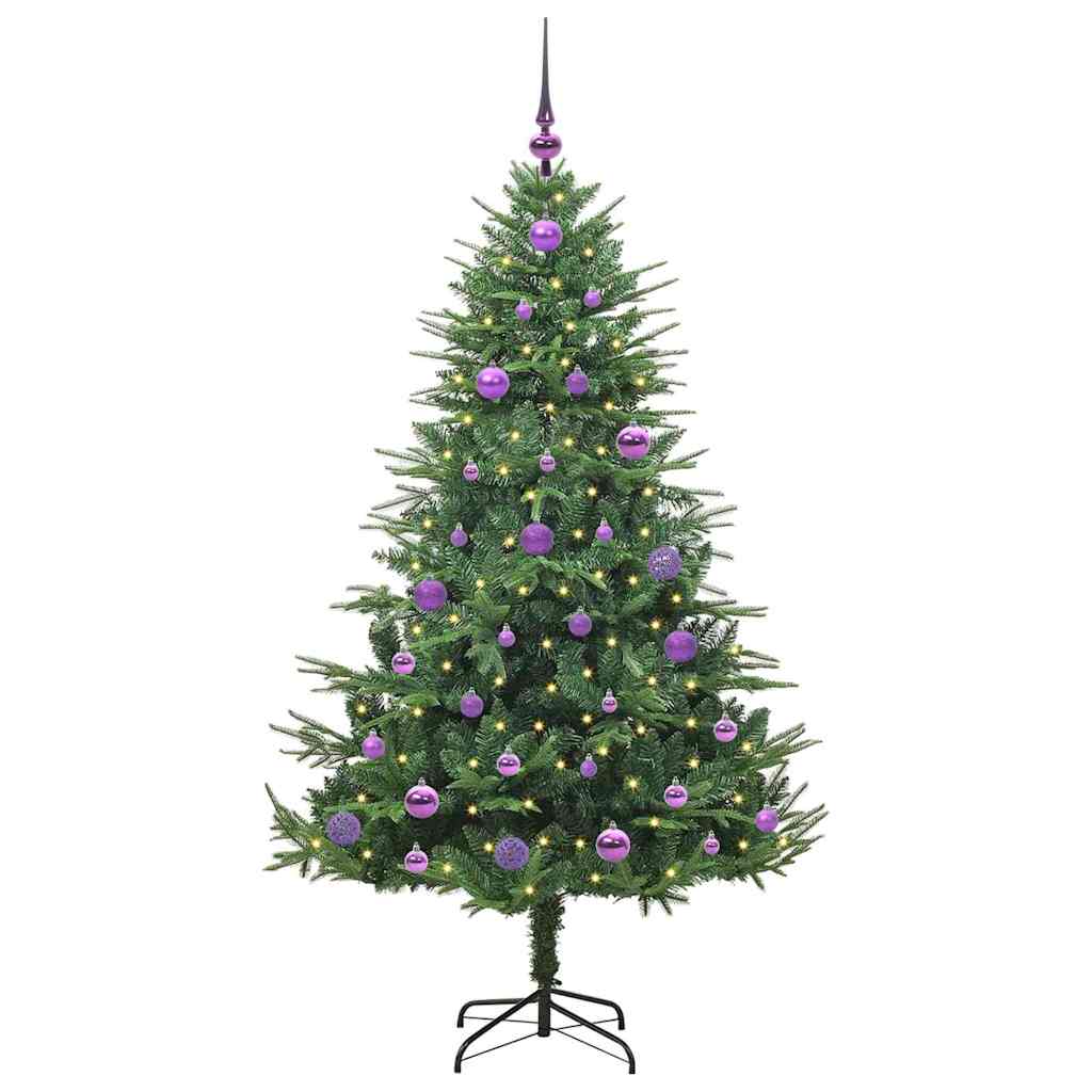Albero di Natale artificiale preilluminato con set di palline 3395341