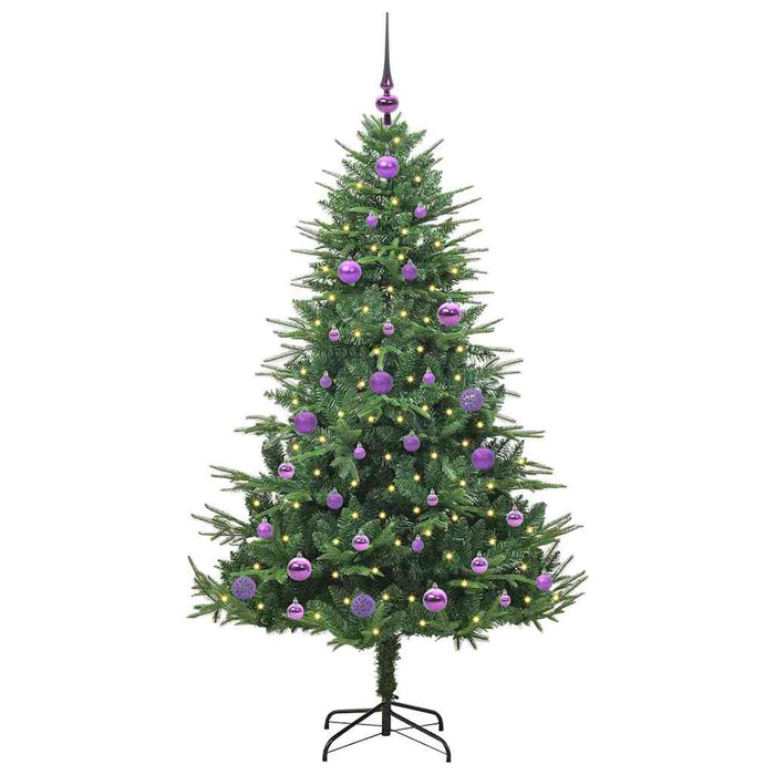 Albero di Natale artificiale preilluminato con set di palline 3395341