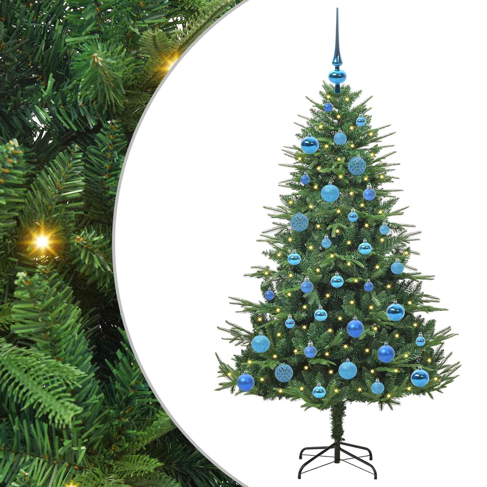 Albero di Natale artificiale preilluminato con set di palline 3395342