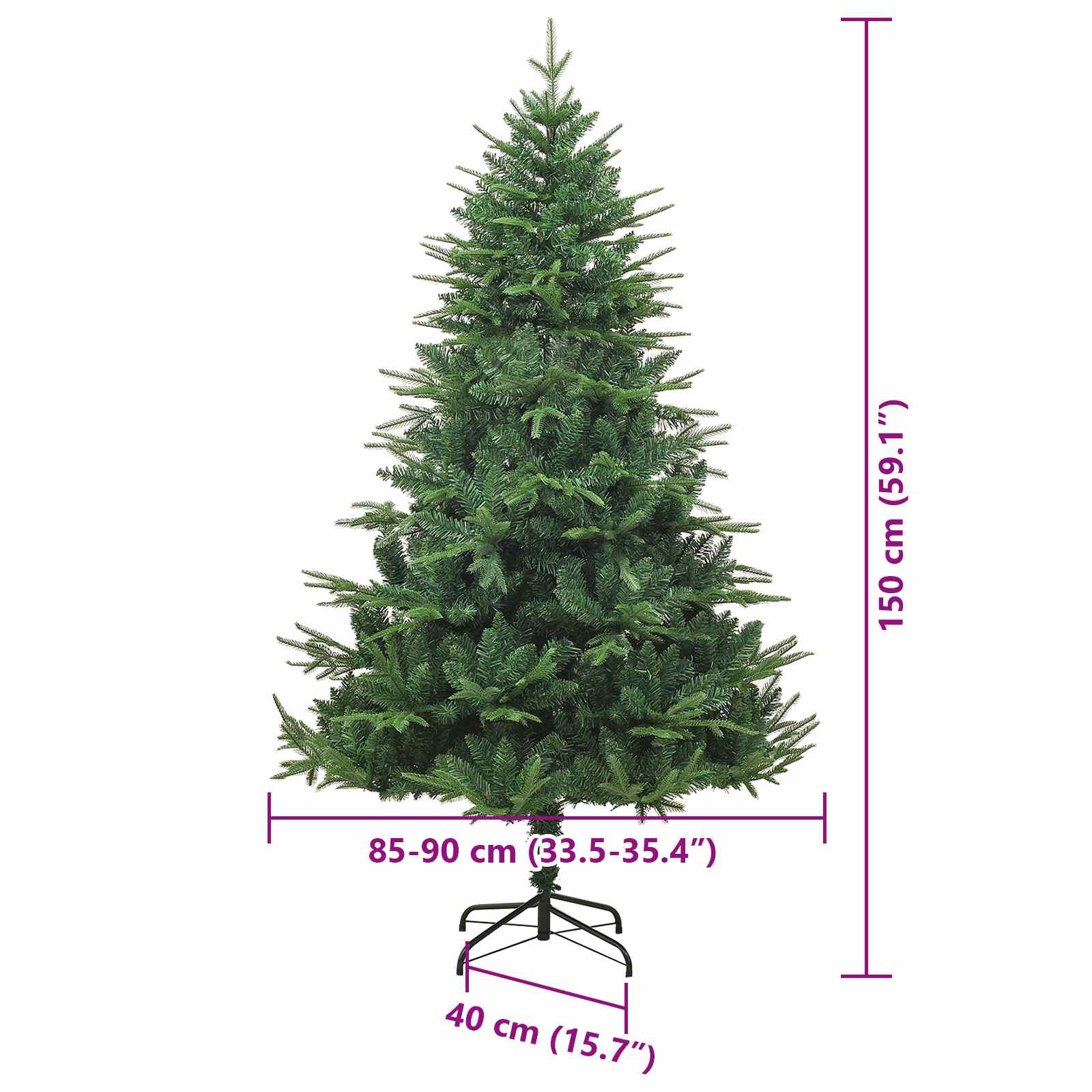 Albero di Natale artificiale preilluminato con set di palline 3395342