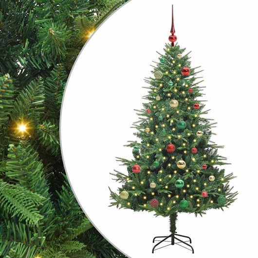 Albero di Natale artificiale preilluminato con set di palline 3395343