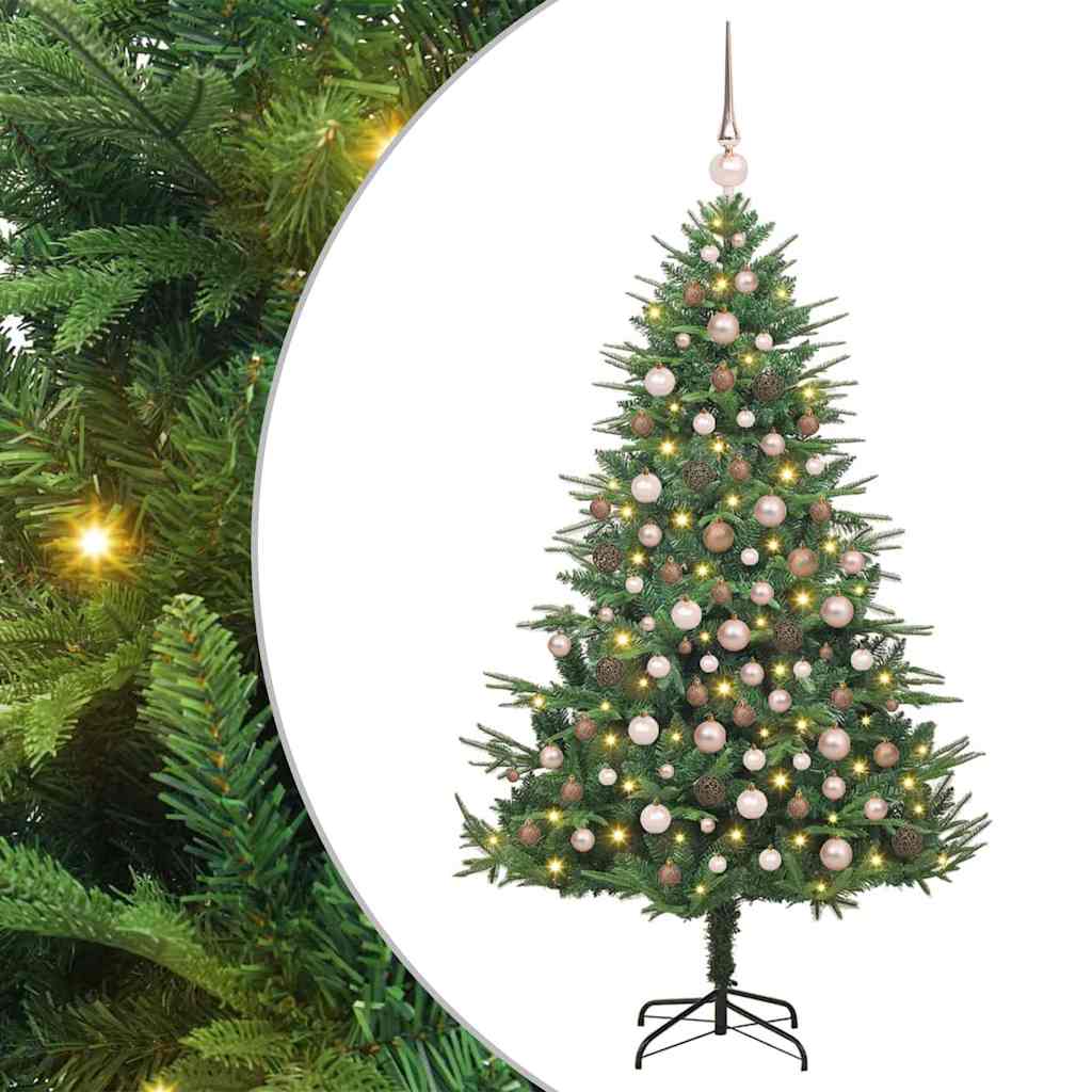 Albero di Natale artificiale preilluminato con set di palline 3395346