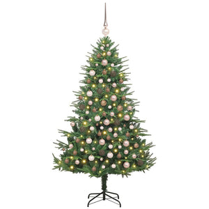 Albero di Natale artificiale preilluminato con set di palline 3395346