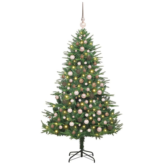 Albero di Natale artificiale preilluminato con set di palline 3395346