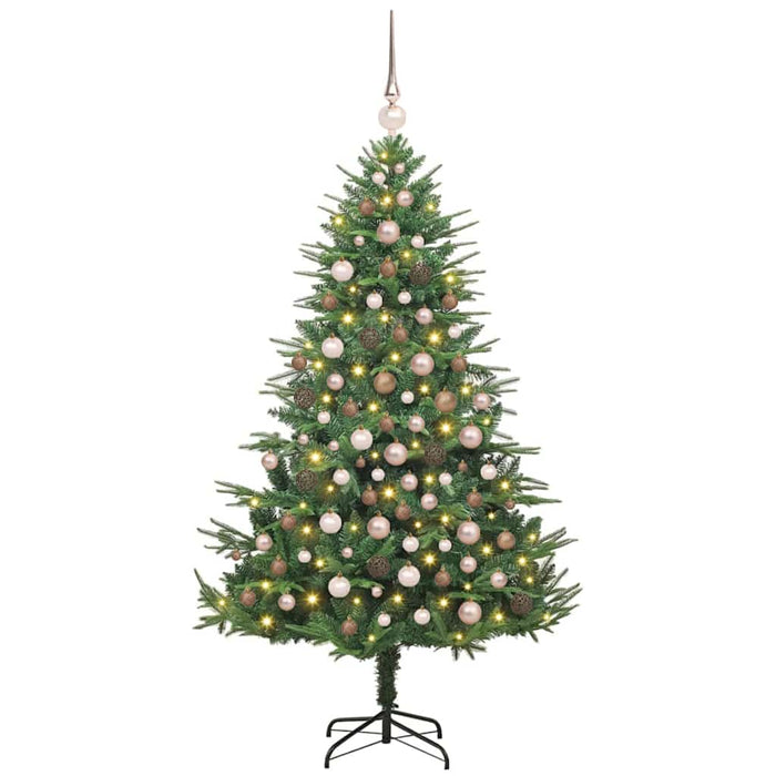 Albero di Natale artificiale preilluminato con set di palline 3395346