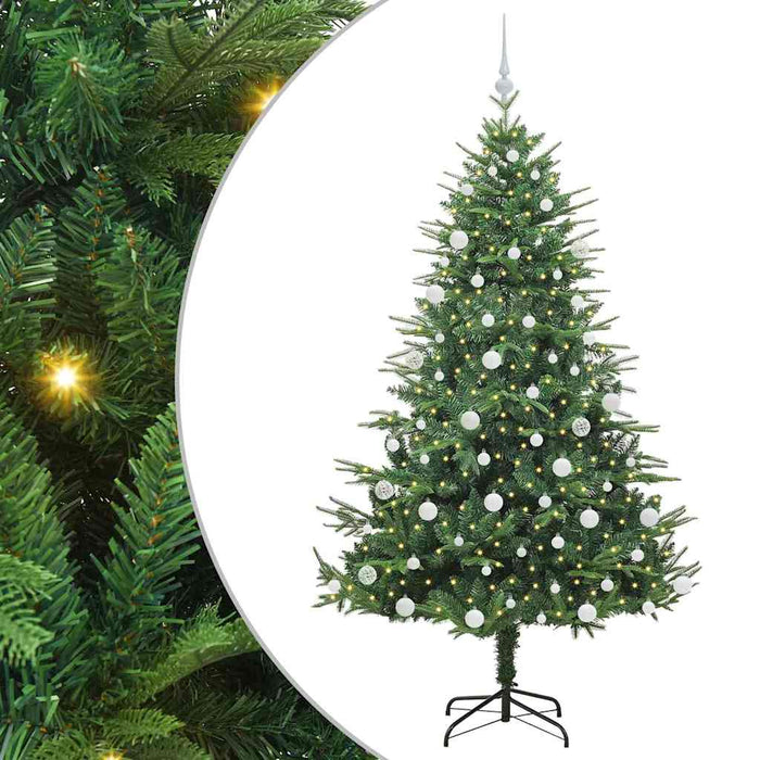 Albero di Natale artificiale preilluminato con set di palline 3395351
