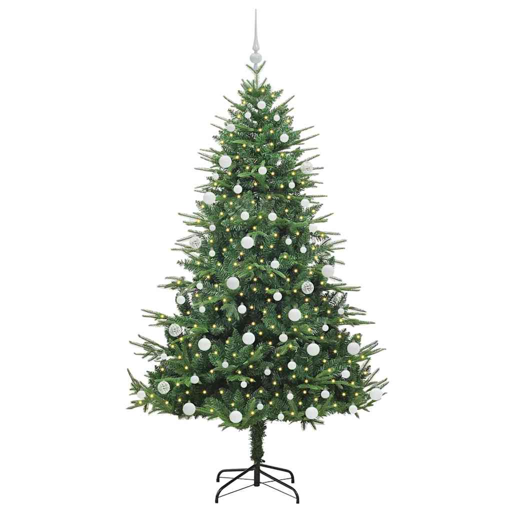 Albero di Natale artificiale preilluminato con set di palline 3395351