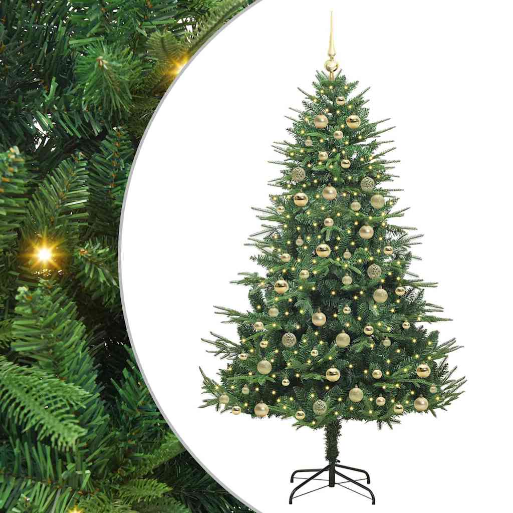 Albero di Natale artificiale preilluminato con set di palline 3395352