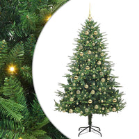 Albero di Natale artificiale preilluminato con set di palline 3395352