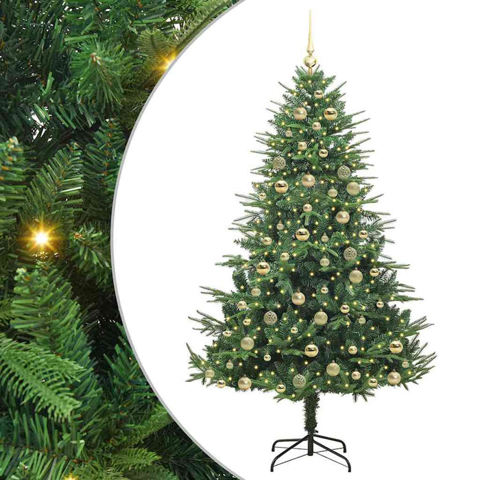 Albero di Natale artificiale preilluminato con set di palline 3395352
