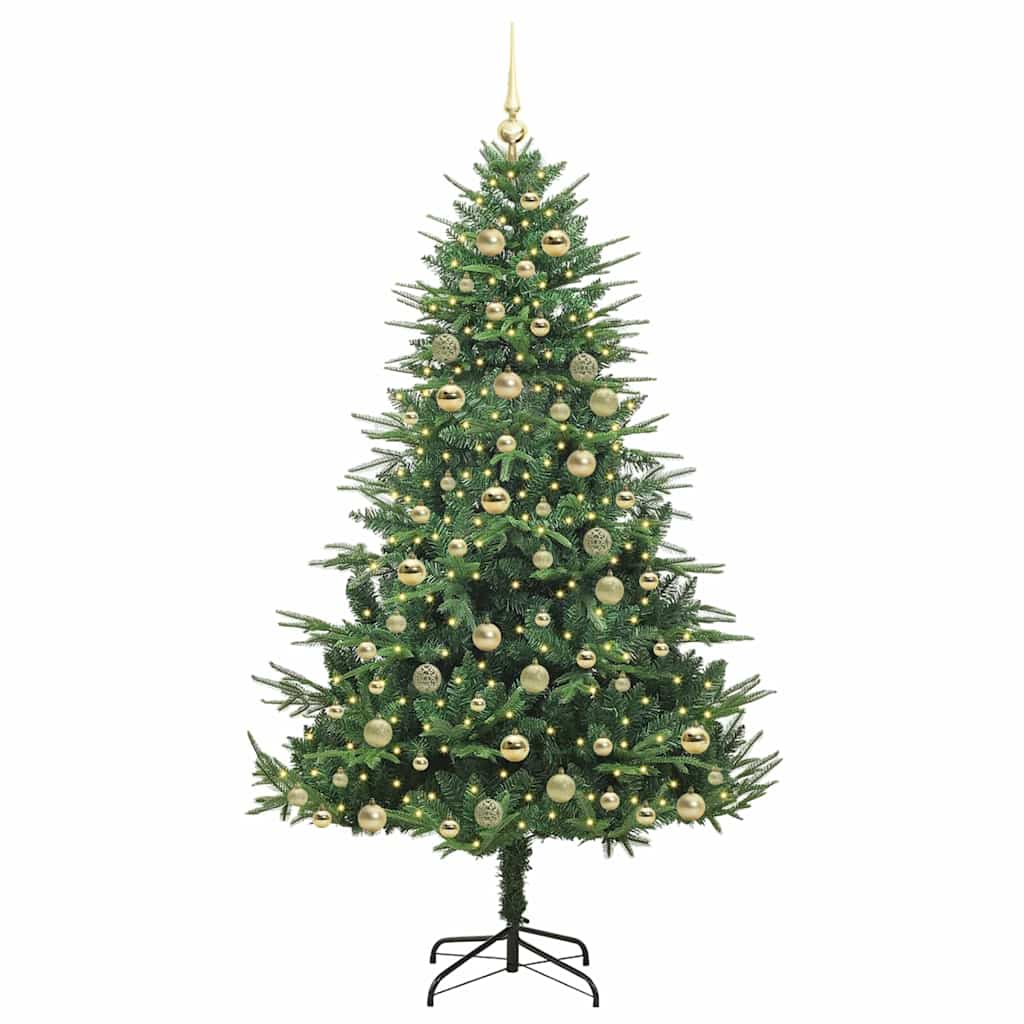 Albero di Natale artificiale preilluminato con set di palline 3395352