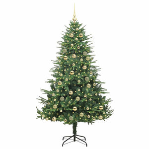Albero di Natale artificiale preilluminato con set di palline 3395352