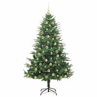 Albero di Natale artificiale preilluminato con set di palline 3395352