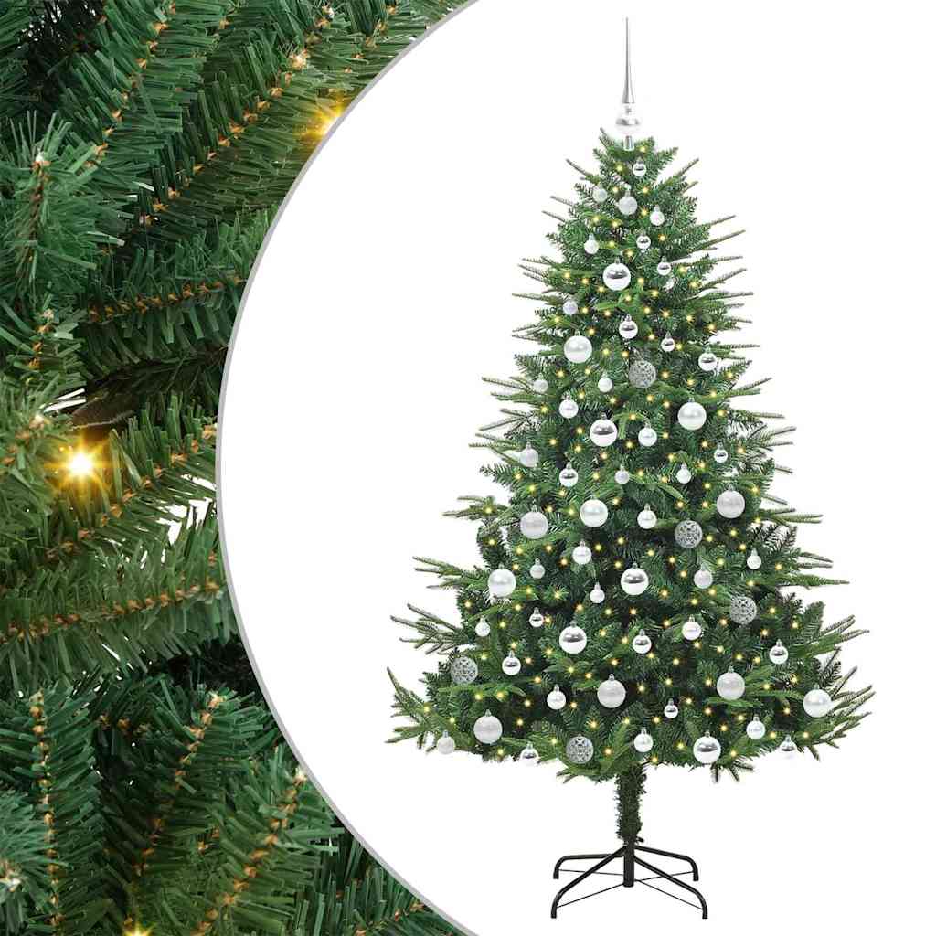 Albero di Natale artificiale preilluminato con set di palline 3395353