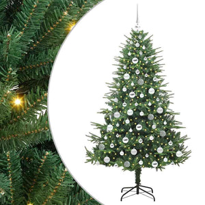Albero di Natale artificiale preilluminato con set di palline 3395353