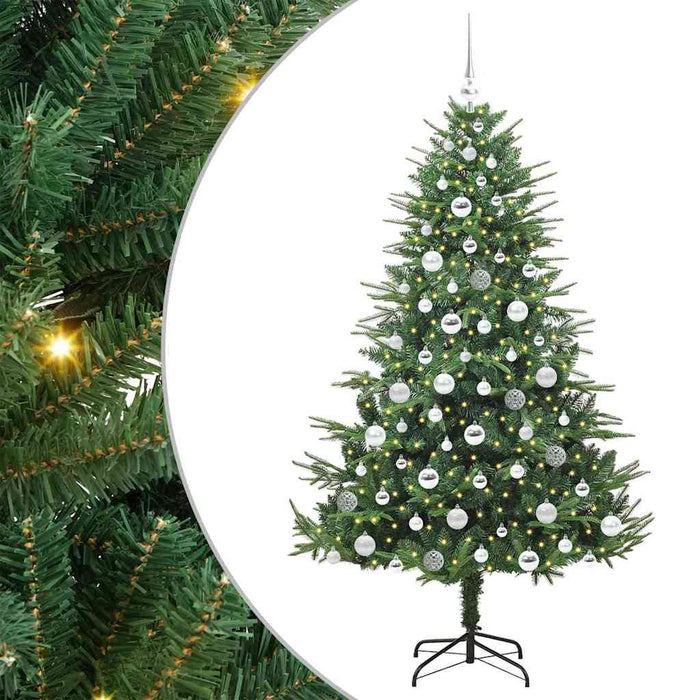 Albero di Natale artificiale preilluminato con set di palline 3395353