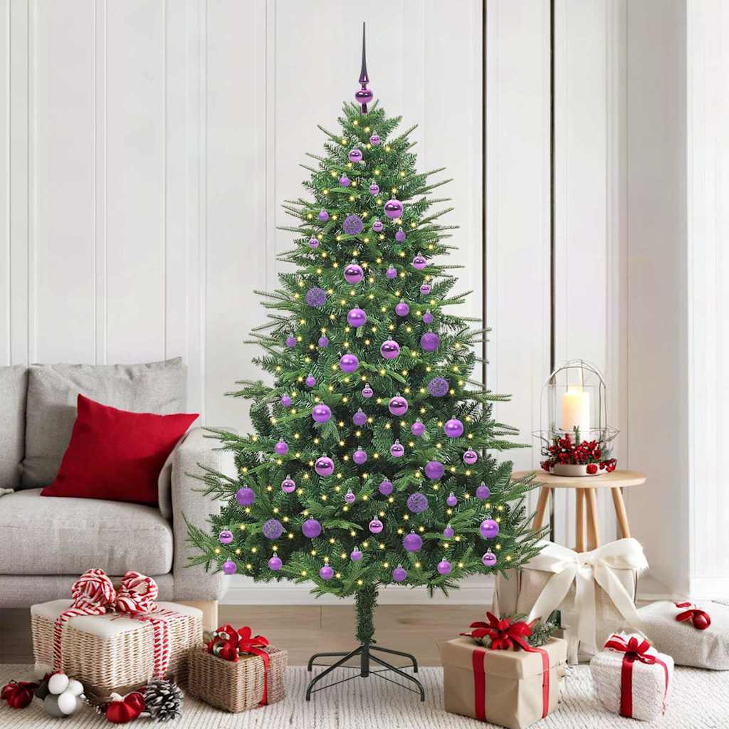 Albero di Natale artificiale preilluminato con set di palline 3395354