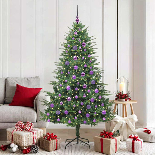 Albero di Natale artificiale preilluminato con set di palline 3395354