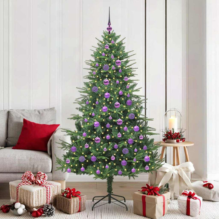 Albero di Natale artificiale preilluminato con set di palline 3395354