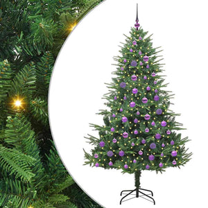 Albero di Natale artificiale preilluminato con set di palline 3395354