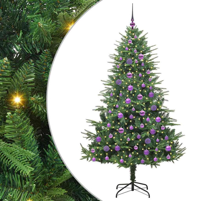 Albero di Natale artificiale preilluminato con set di palline 3395354