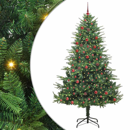 Albero di Natale artificiale preilluminato con set di palline 3395357