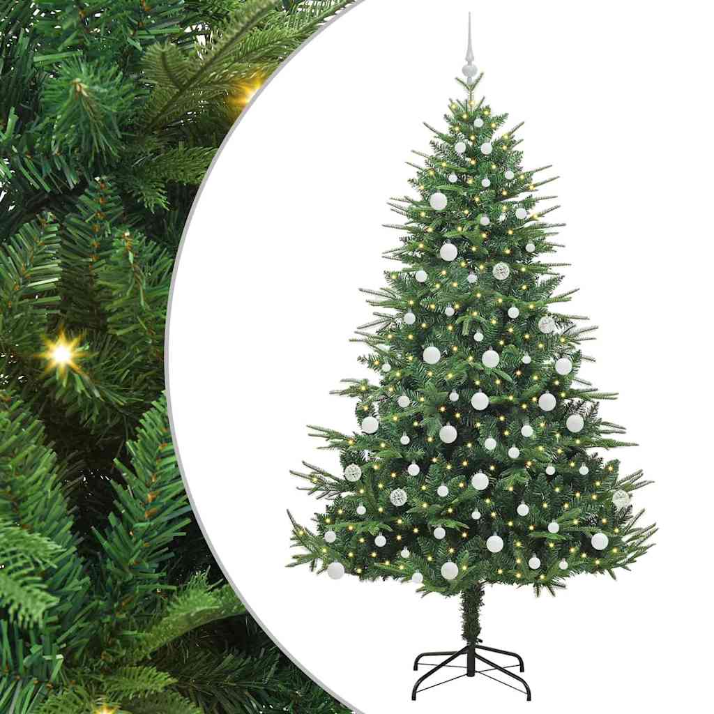 Albero di Natale artificiale preilluminato con set di palline 3395360