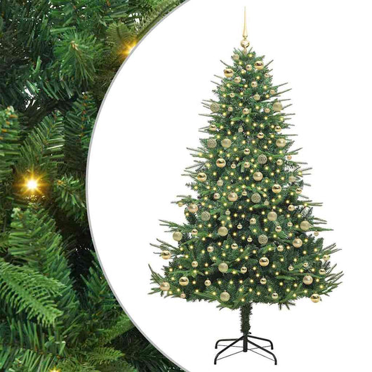 Albero di Natale artificiale preilluminato con set di palline 3395361