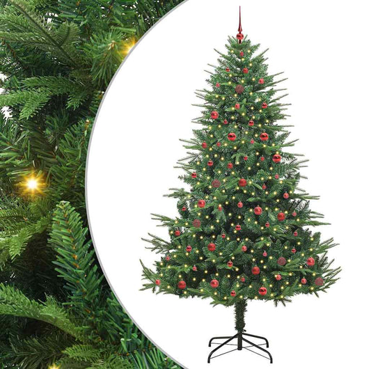 Albero di Natale artificiale preilluminato con set di palline 3395366