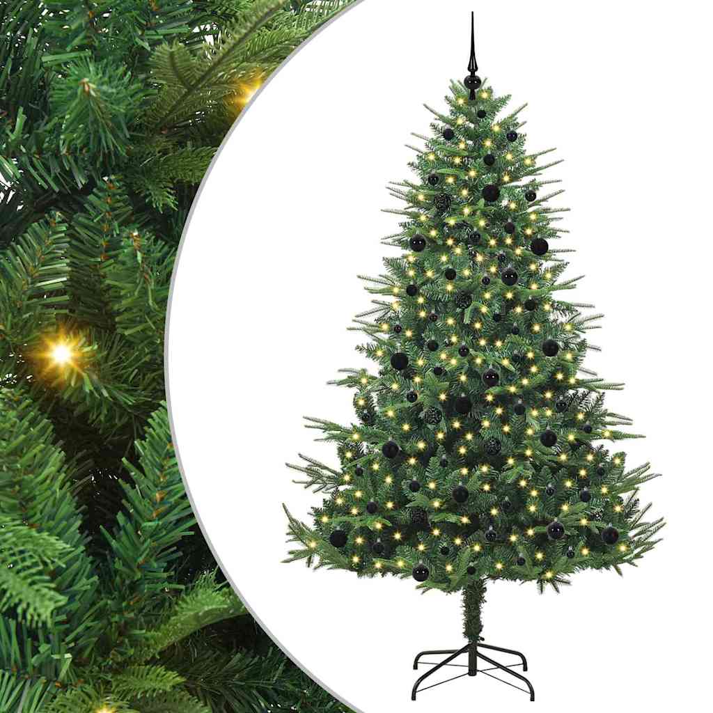 Albero di Natale artificiale preilluminato con set di palline 3395367