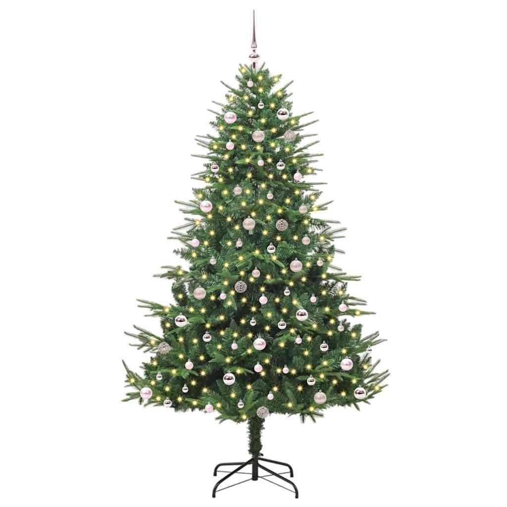 Albero di Natale artificiale preilluminato con set di palline 3395368