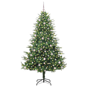 Albero di Natale artificiale preilluminato con set di palline 3395368