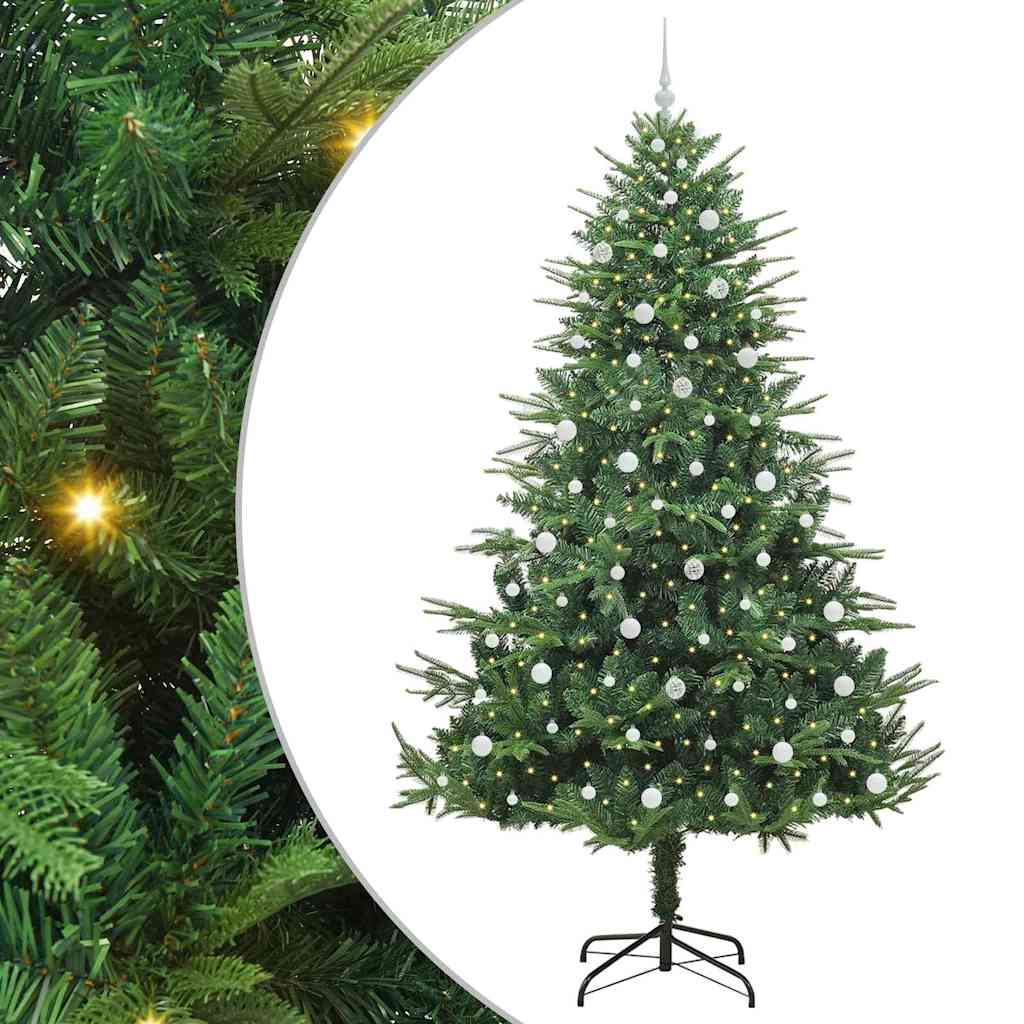 Albero di Natale artificiale preilluminato con set di palline 3395369