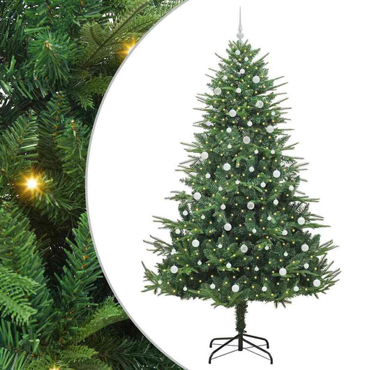 Albero di Natale artificiale preilluminato con set di palline 3395369