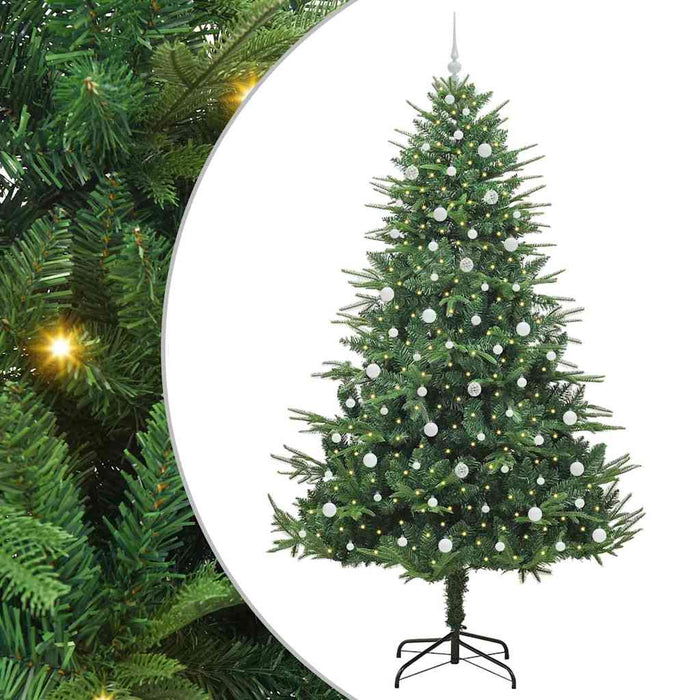 Albero di Natale artificiale preilluminato con set di palline 3395369