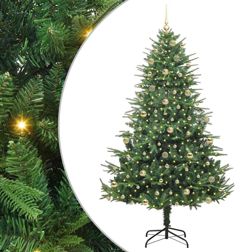 Albero di Natale artificiale preilluminato con set di palline 3395370