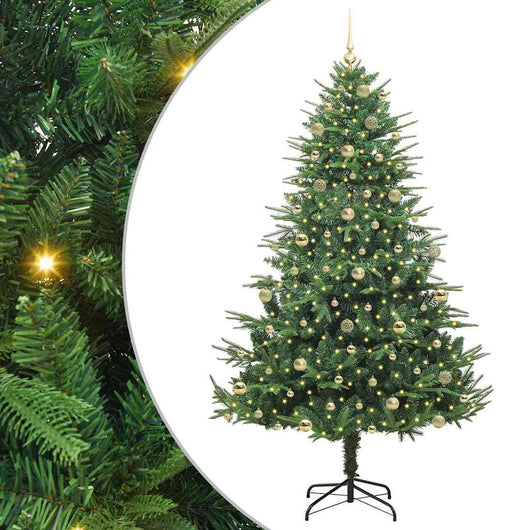 Albero di Natale artificiale preilluminato con set di palline 3395370