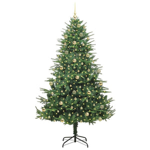 Albero di Natale artificiale preilluminato con set di palline 3395370