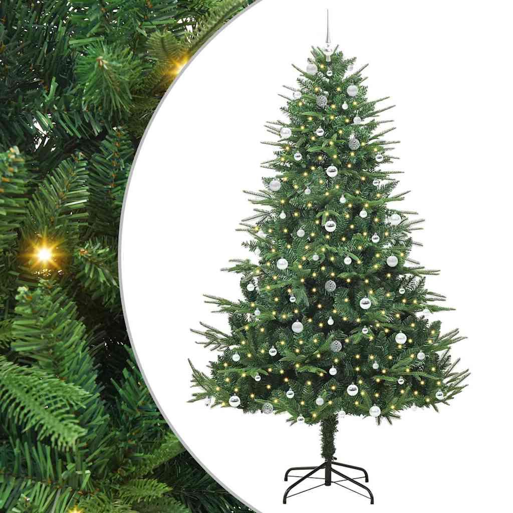 Albero di Natale artificiale preilluminato con set di palline 3395371
