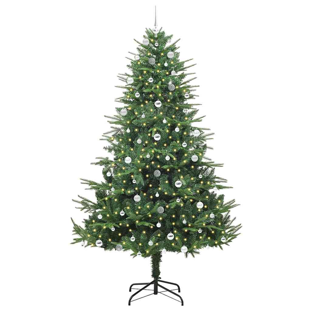Albero di Natale artificiale preilluminato con set di palline 3395371