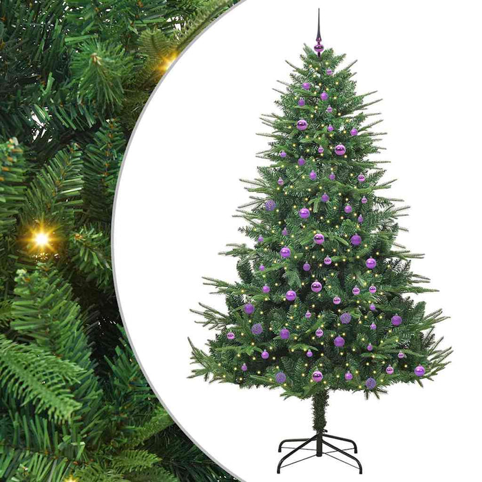 Albero di Natale artificiale preilluminato con set di palline 3395372