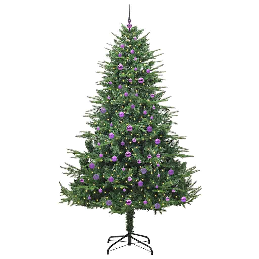 Albero di Natale artificiale preilluminato con set di palline 3395372