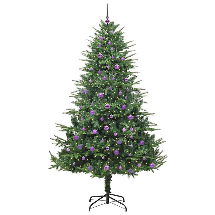 Albero di Natale artificiale preilluminato con set di palline 3395372