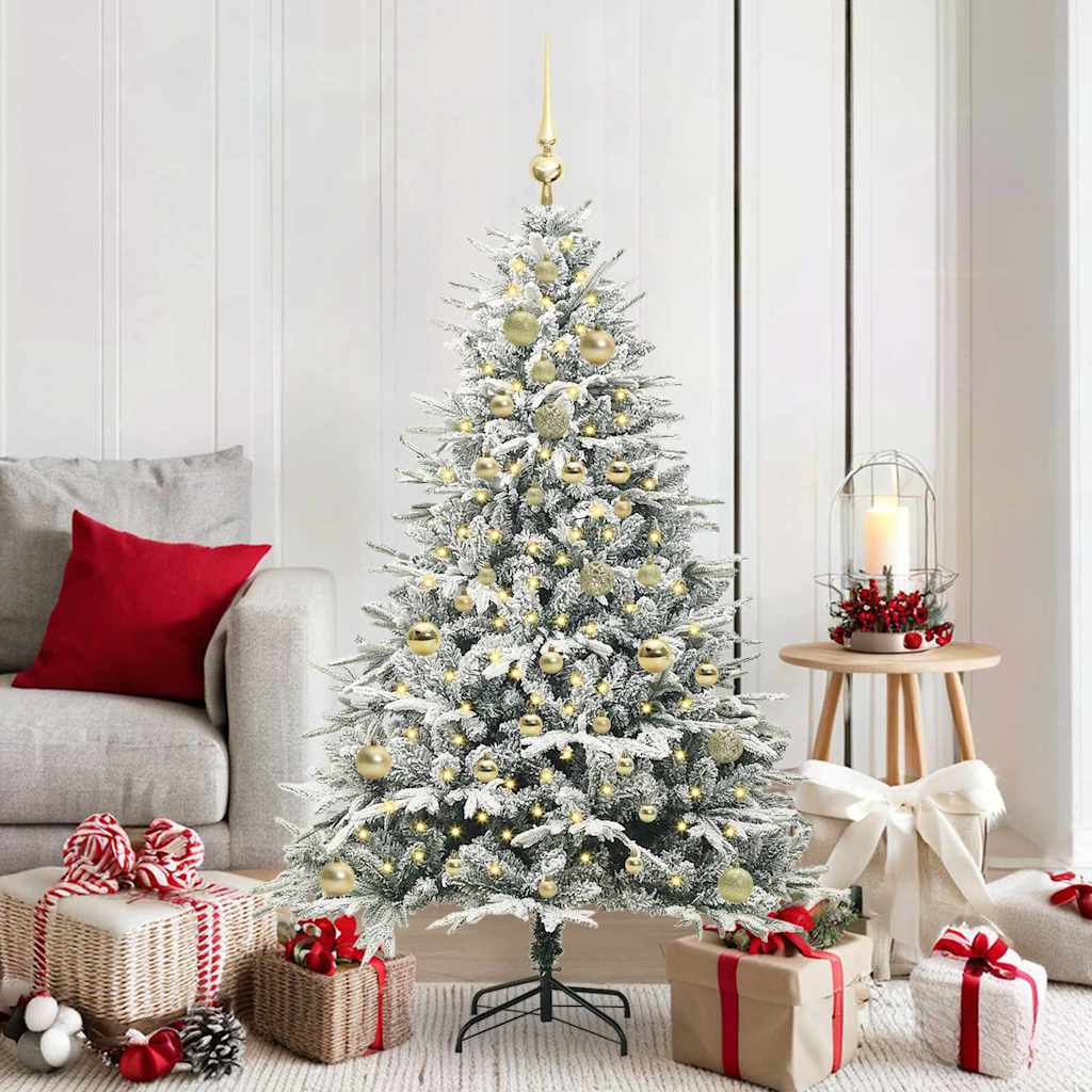 Albero di Natale artificiale preilluminato con set di palline 3395388