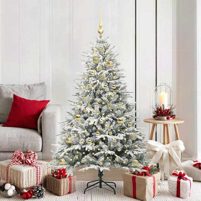 Albero di Natale artificiale preilluminato con set di palline 3395388