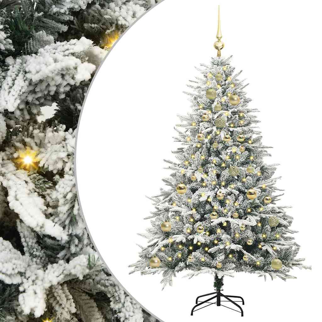 Albero di Natale artificiale preilluminato con set di palline 3395388