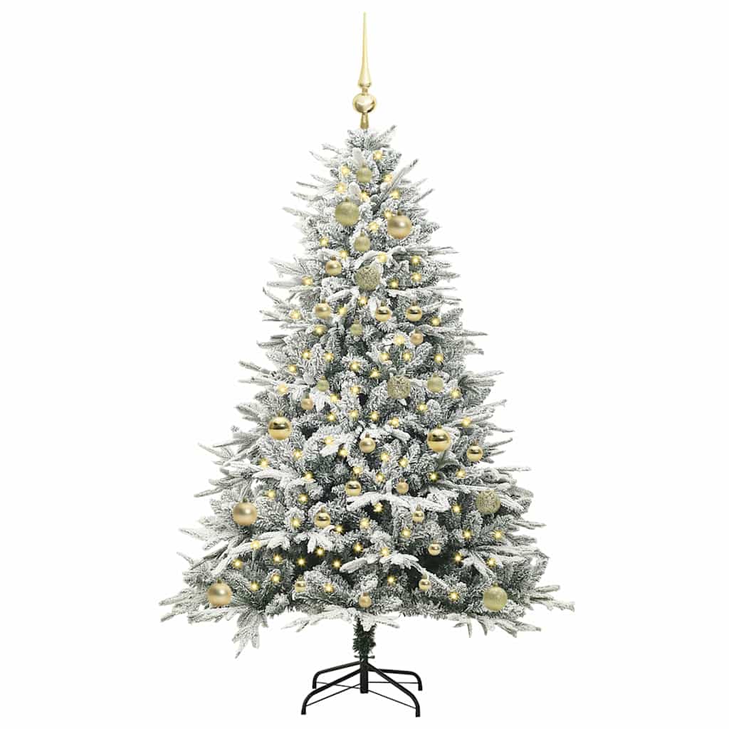 Albero di Natale artificiale preilluminato con set di palline 3395388